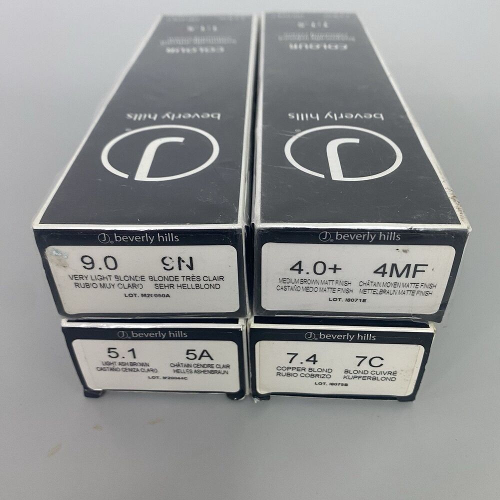 J Beverly Hills Colour 100ml 9.0 9N, 4.0+ 4MF, 5.1 5A, 7.4 7C Mixed Lot of 4
